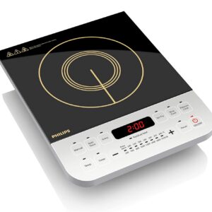 Philips Viva Collection HD4928/01 2100W Induction Cooktop with Smart Cooking Technology – Black