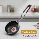 Iron Tadka Pan with Stainless Steel Handle