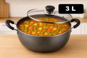3-Liter Non-Stick Aluminium Kadhai