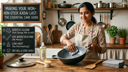 Making Your Non-Stick Kadai Last: The Essential Care Guide